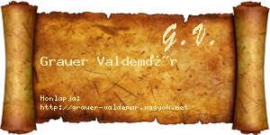 Grauer Valdemár névjegykártya